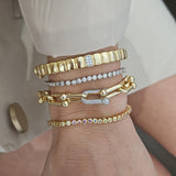 Bracelet U-link | 18k gold plated | Italian brass