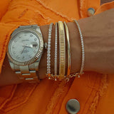 Bangle cz | 18k gold plated | Italian brass | Cubic zirconias